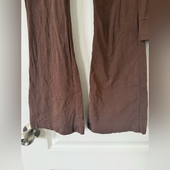 Brown Stretchy Soft Long Sleeve Top + Flare Pant (2-piece set!) - Size Small - Picture 11 of 11